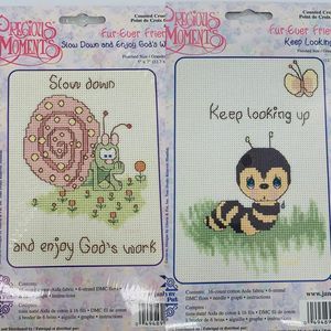 Precious Moments Cross Stitch Point de Croix Compté Caterpillar and Snail